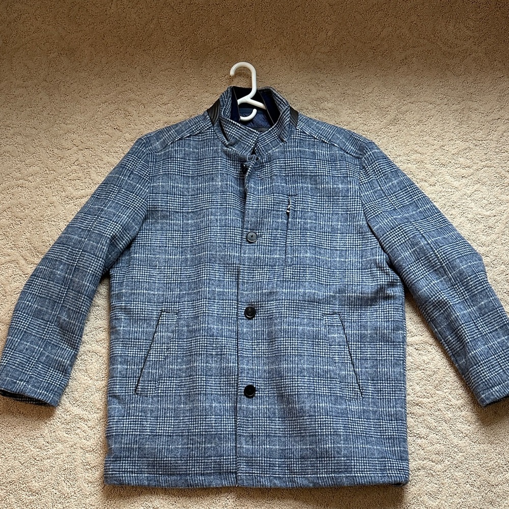 Johnston & Murphy Gray Plaid Jacket